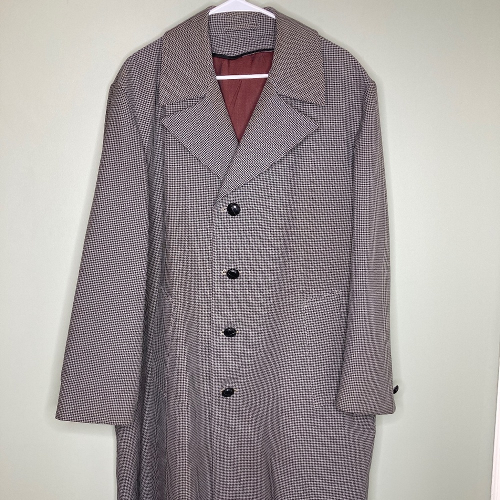 Vintage Stuart Keith Originals Rothschild's Houndstooth Trench Coat